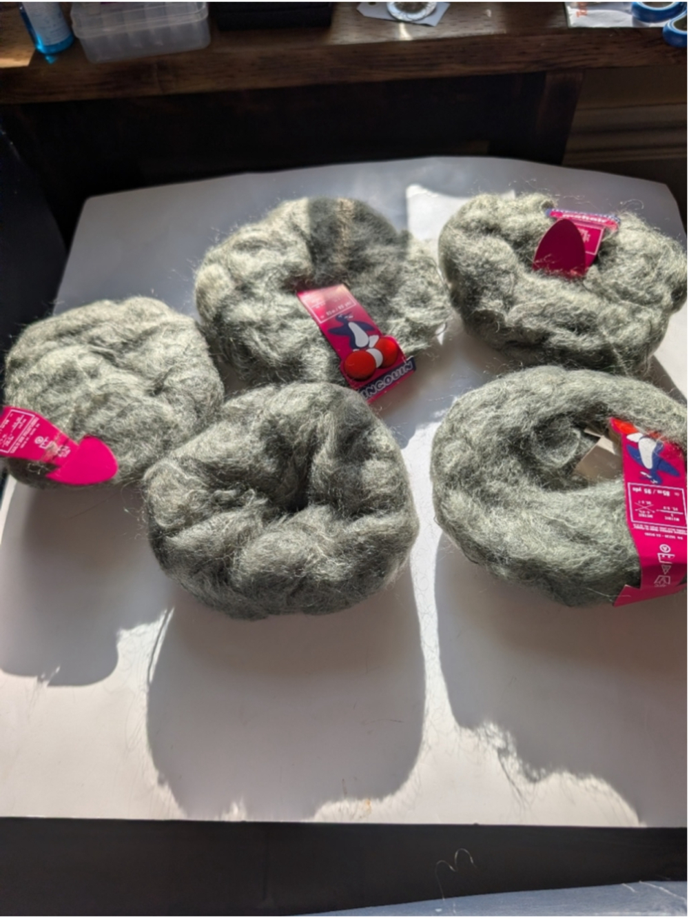 Pingouin Roubaix Mohair Yarn BNWT 5 X 40 Gr Skeins
